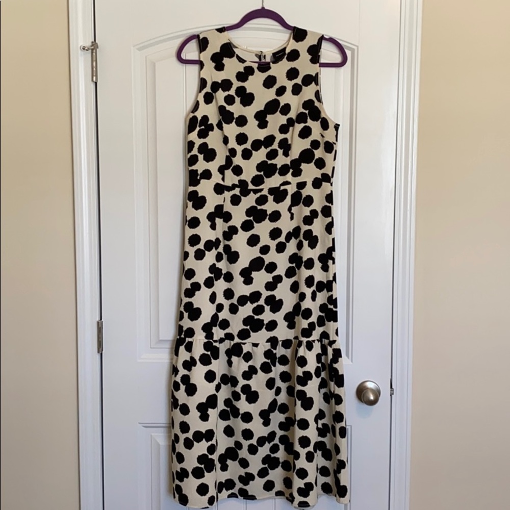 Who What Wear Polka Dot Midi Dress Size M